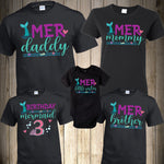 Mermaid Birthday Family Shirts Merdad Mermon Mersister Ariel Sea Matching Shirts Mermaid Party Mermaid Shirts Family Matching Merbabe Mermaid Security