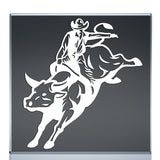 Cowboy Riding Bull Gift Sticker Decal Old West Rodeo