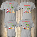 Christmas Family Shirts Personalized Tropical Beach Family Christmas Matching Tropical T-shirts Shirt Baby Bodysuit Christmas Beach