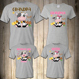 Cow Birthday Girl Shirt, Birthday Girl, Birthday Boy, Matching Cow Family Birthday shirt, Farm Birthday Shirt,Personalized Birthday Shirt