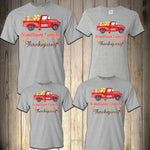 Thanksgiving Family Shirts Turkey Matching Family Custom Personalized Thanksgiving Shirts Gooble Gobble Pumpkin pie Truck Reunion Familiar