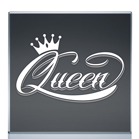 Queen Vinyl Decal with Crown Car Truck SUV Sticker
