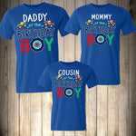 Monster Truck Family Shirts Wheels Birthday Monster Truck Birthday Boy Matching Custom Personalized Mom Dad Family Shirts Truck