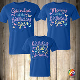 Butterflies Family Birthday Shirts Butterflies Shirt Pink Butterfly Birthday Shirt Baby Matching Birthday Shirts Butterfly Party Girl Pink