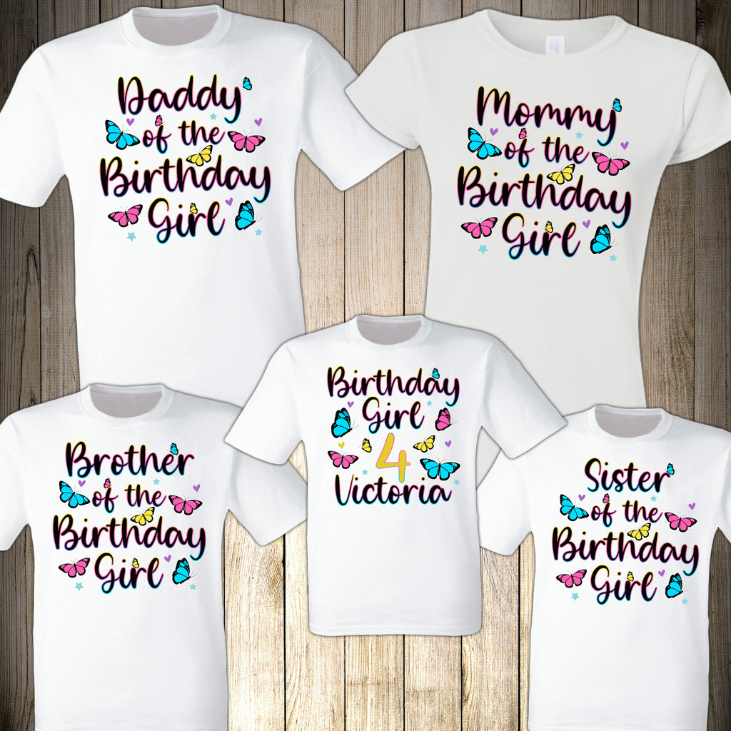 Butterflies Family Birthday Shirts X Graphics