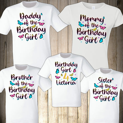 Butterflies Family Birthday Shirts Butterflies Shirt Butterfly Birthday Shirt Baby Matching Birthday Shirts Butterfly Party