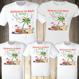 Christmas Family Shirts Personalized Tropical Beach Family Christmas Matching Tropical T-shirts Shirt Baby Bodysuit Christmas Beach