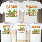 Family safari Woodland Creatures wild shirts, One wild, wild one birthday, mom and dad wild shirt, wild party, fox forest bear deer raccoon