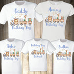 Jungle Safari Animals Family Shirts Cute Lion Birthday Boy Wild One Birthday Tiger Elephant Matching Custom Personalized Family Party