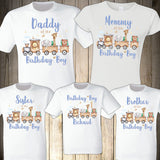 Jungle Safari Animals Family Shirts Cute Lion Birthday Boy Wild One Birthday Tiger Elephant Matching Custom Personalized Family Party