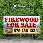 Firewood for sale lumber Banner Advertising Sales Special Custom Banner X Graphics Printing  leña para fuego venta de leña