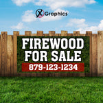 Firewood for sale lumber Banner Advertising Sales Special Custom Banner X Graphics Printing leña para fuego venta de leña