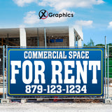 Commercial Space for Rent Banner Advertising Sales Special Custom Banner X Graphics Printing renting advertising