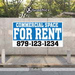 Commercial Space for Rent Banner Advertising Sales Special Custom Banner X Graphics Printing renting advertising
